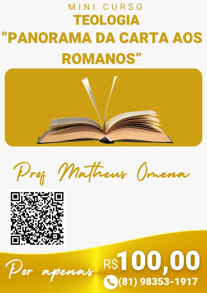 Mini Curso de Teologia. Venha conhecer mais da palavra de Deus com esse mini curso, Façam sua inscrição