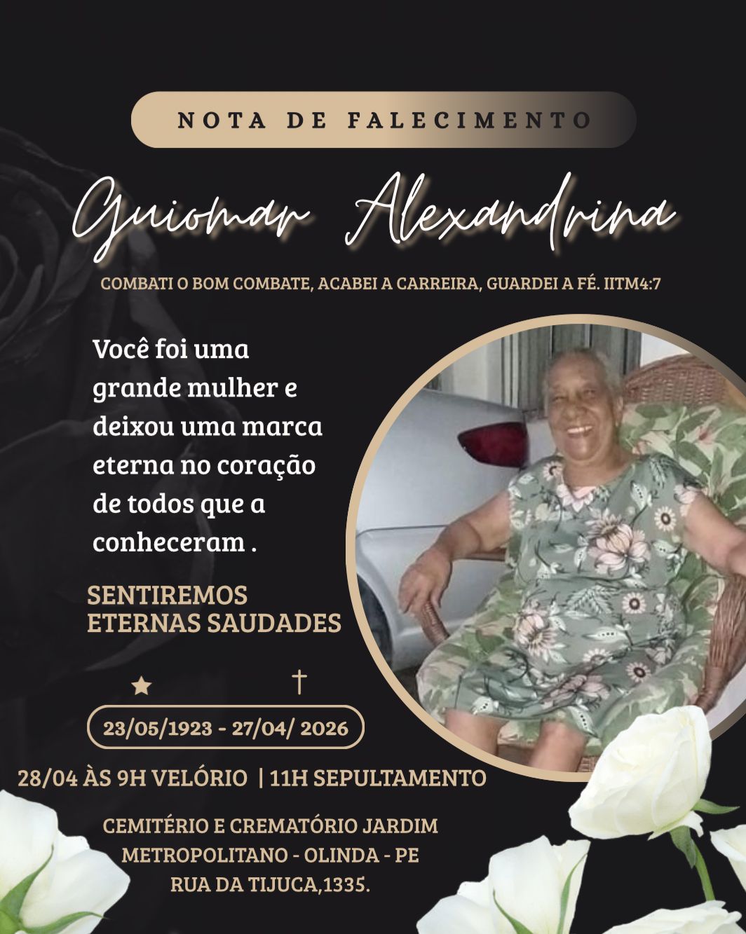 Nota de Falecimento